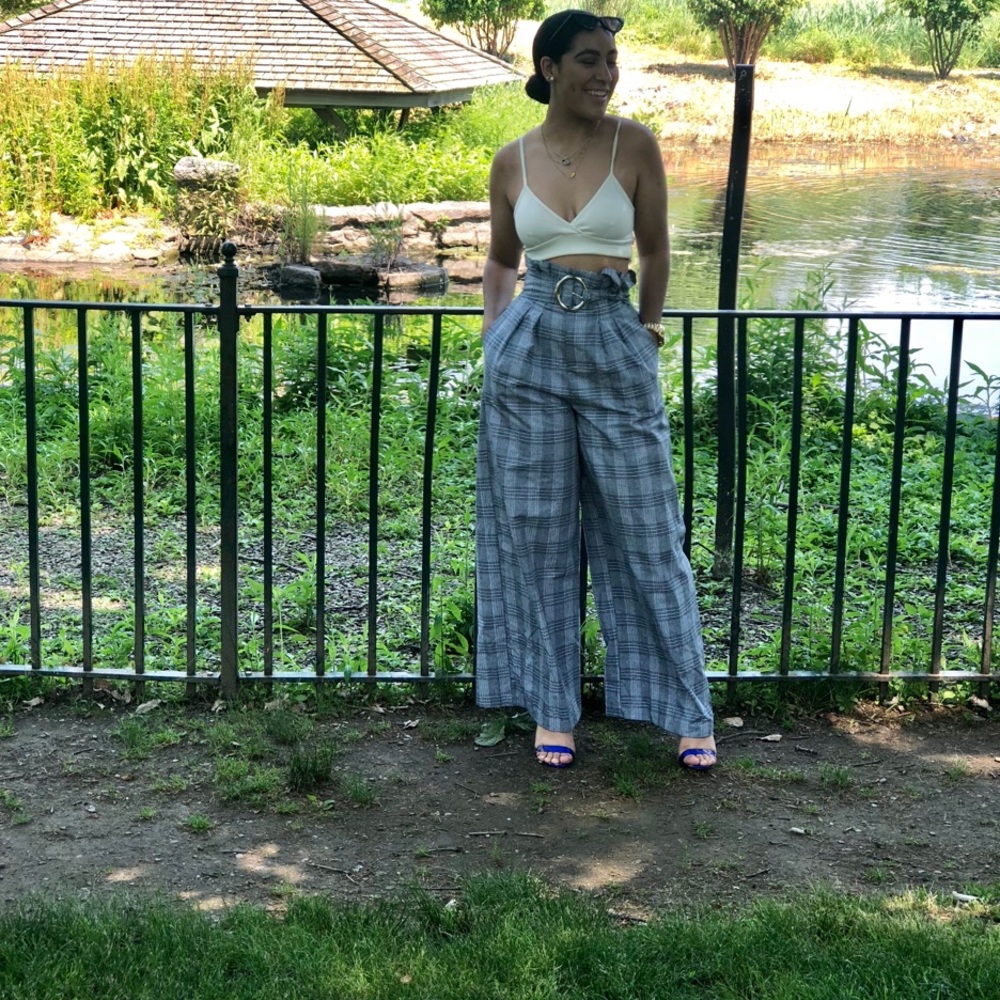 Grey Flared Pants